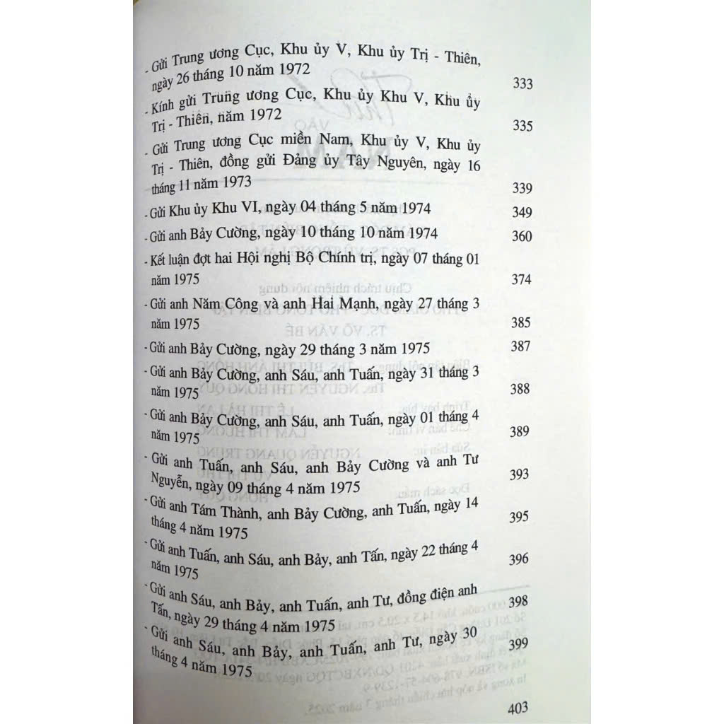 Sách - Thư Vào Nam (Lê Duẩn)
