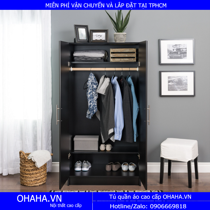 Tủ Quần Áo Hiện Đại Hai Cánh Mở 01D - OHAHA