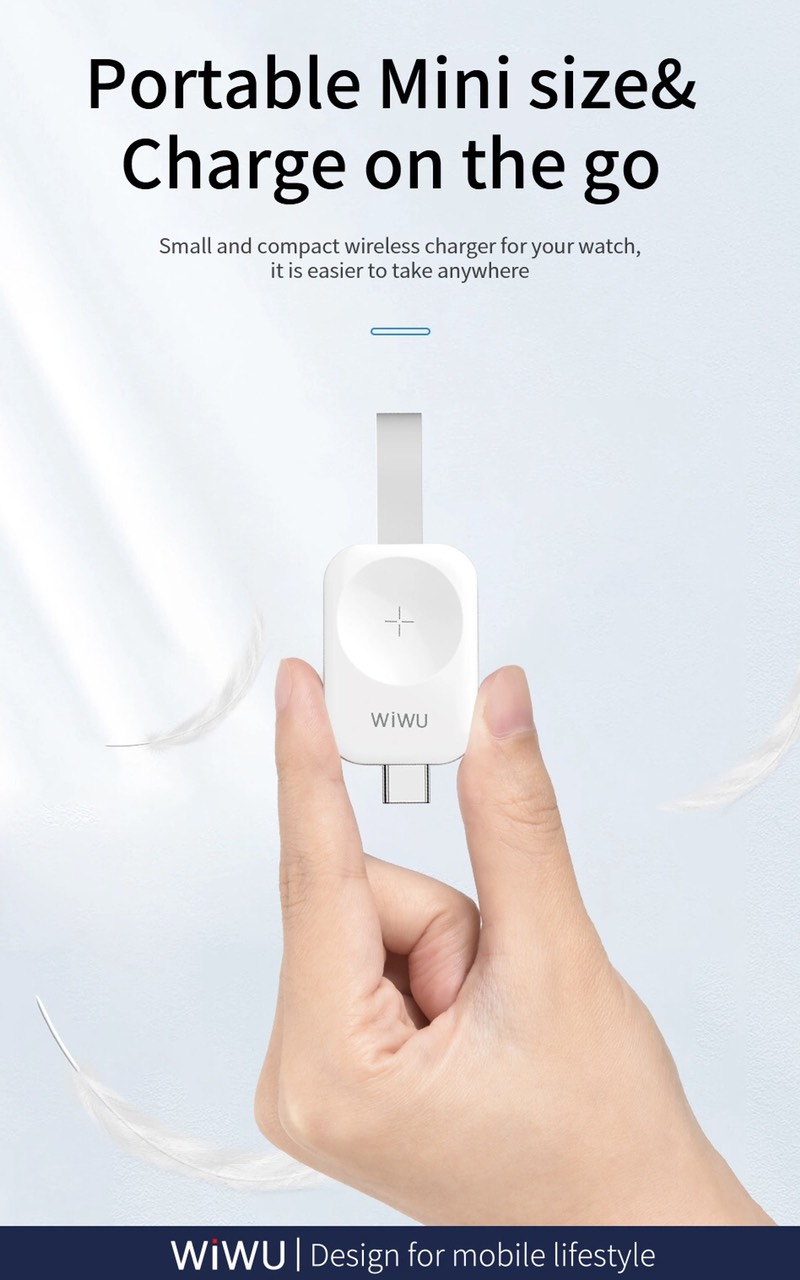 Sạc đồng hồ không dây Wiwu Wireless Charger M16 Pro cho đồng hồ thông minh tương thích với series 8/ Ultra/7/6/5/4/3/2/1 (38mm, 40mm, 41mm, 44mm, 45mm) - Hàng chính hãng