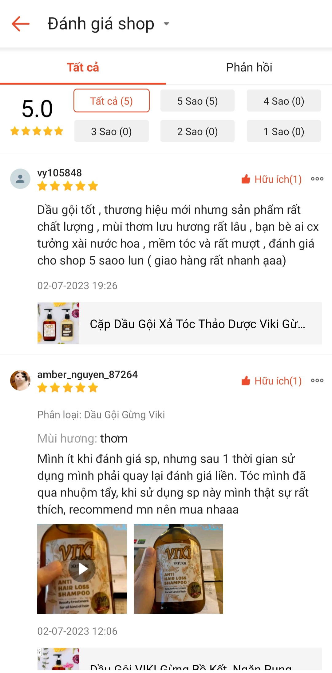 Cặp Dầu Gội Xả Tóc Thảo Dược Viki Gừng Bồ Kết 300ml