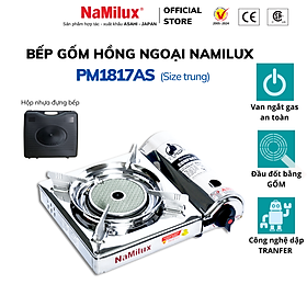 Bếp Gas Mini/Du Lịch Hồng Ngoại NaMilux PM1817AS/Van Ngắt Gas An Toàn Tự Động/SP Phù Hợp Cho Nhà Hàng-Quán Ăn/Hàng Chính Hãng
