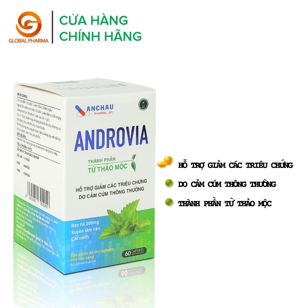 Viên uống Androvia Dược Phẩm An Châu xuyên tâm liên giảm cảm cúm, ho, sổ mũi, sốt, tăng đề kháng hộp 60 viên