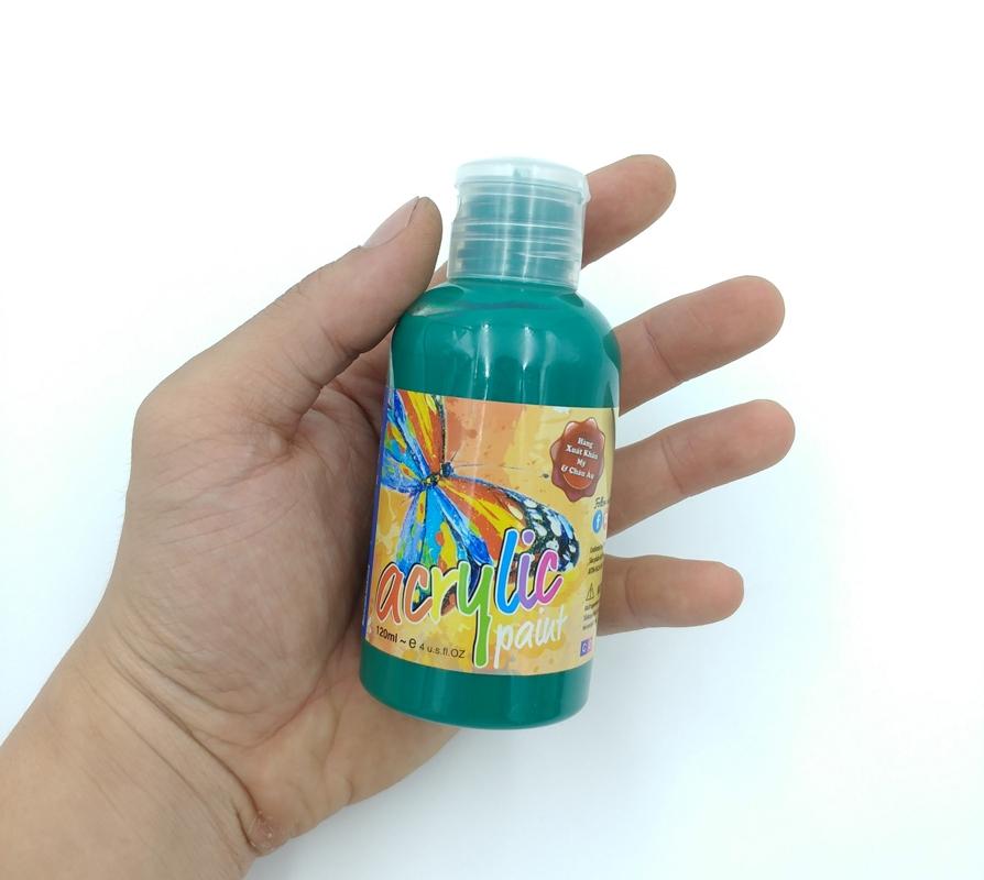 Chai Màu Vẽ Acrylic 120ml - Mẫu 1 - Xanh Ngọc