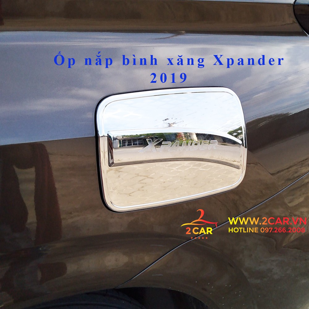 Ốp nắp bình xăng xe Mitsubishi Xpander 2018- 2021, 2022 mạ crom cao cấp