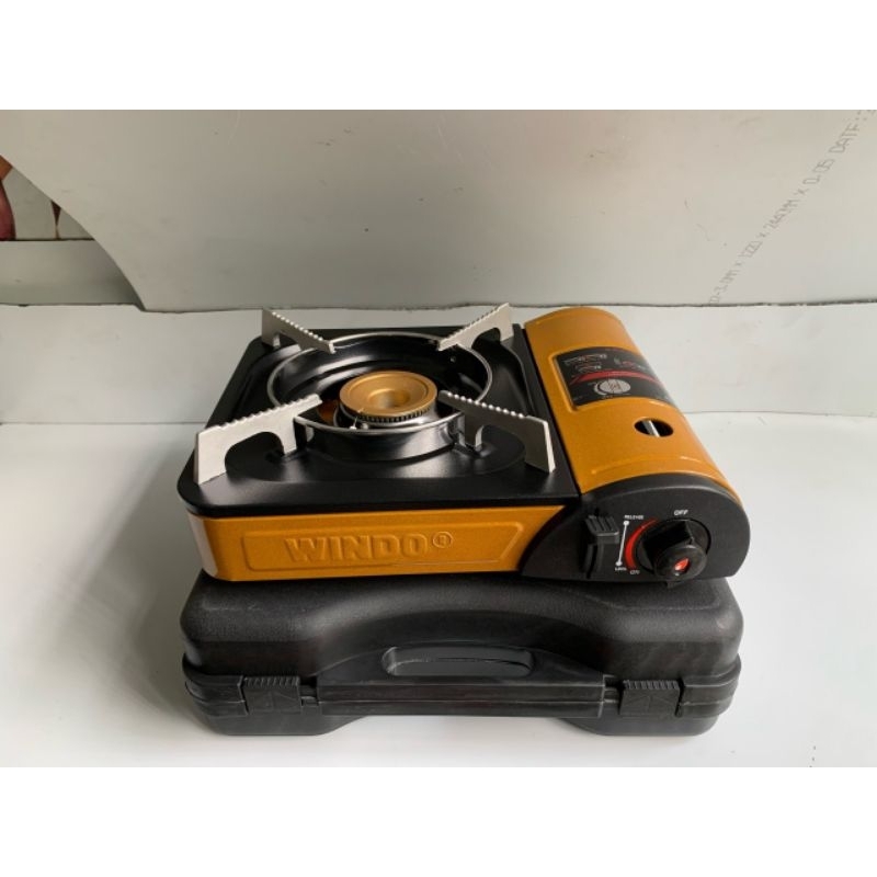 Bếp gas mini Windo 166F màu vàng -Hàng Chính Hãng