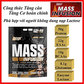 Nutrex Mass Infusion 5,45kg - Sữa tăng cân hiệu quả, tăng Cơ cho người gầy, dinh dưỡng an toàn, thành phần vượt trội