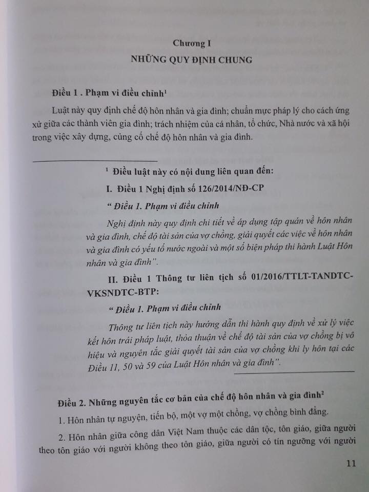 Chỉ Dẫn Áp Dụng Luật Hôn Nhân Gia Đình Năm 2014