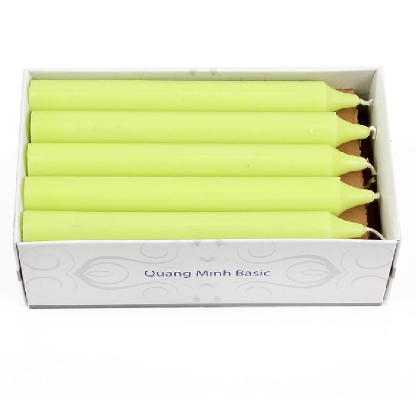 Hộp 15 cây nến thơm thẳng Quang Minh Candle FTRAMART EDC2317 cao 15cm (Xanh mạ non)