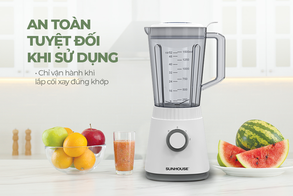 Máy xay sinh tố đa năng SHD5316, Công suất 600W, Bộ 3 cối xay (xay hoa quả - thịt cá - hạt khô), 3 chế độ xay phù hợp nhiều loại thực phẩm-Hàng chính hãng