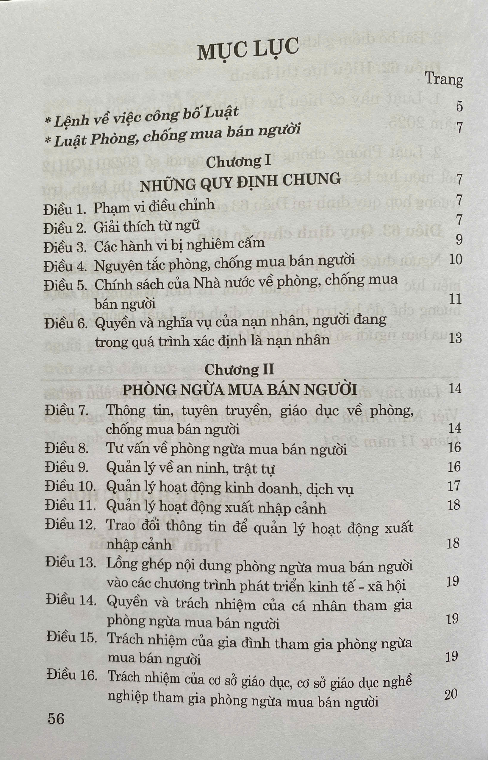 Luật Phòng, Chống Mua Bán Người Năm 2024