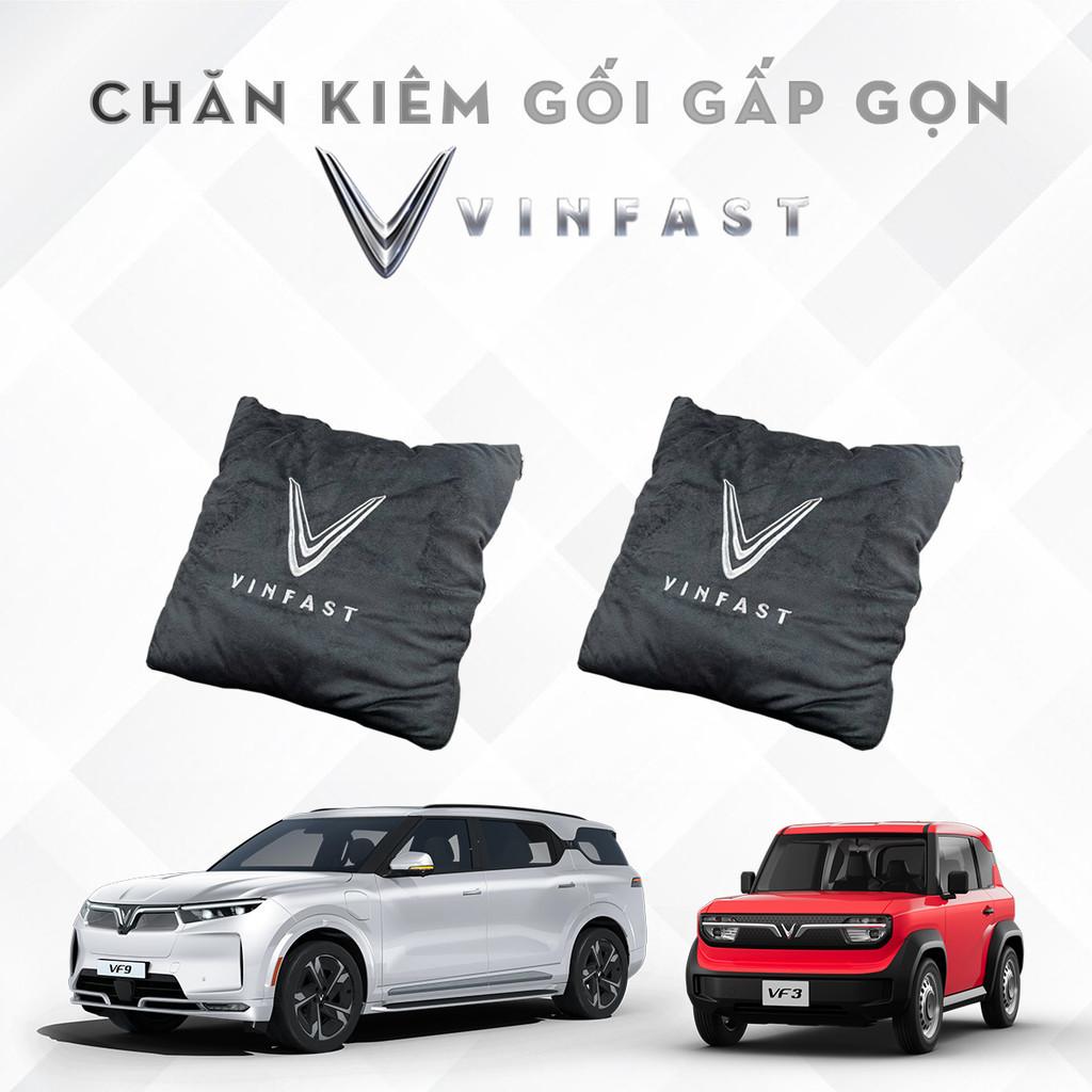 Combo gối chăn 2 trong 1,Bộ Chăn Gối Ngủ Ô Tô VINFAST Đa Năng Gấp Gọn Dành Cho Xe Hơi SIÊU SANG