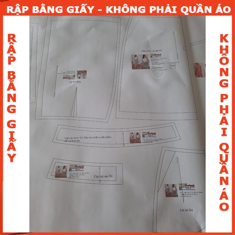 Rập giấy A0 chân váy mã 662 (BẢN VẼ)