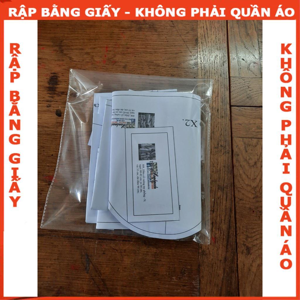 Rập giấy A0đầm cổ vuông mã 808 -(BẢN VẼ)