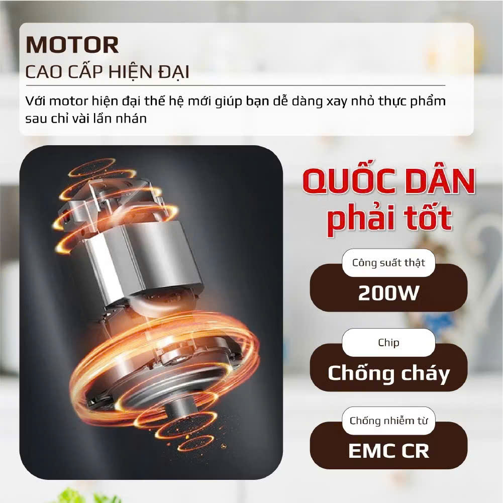 Máy Xay Thịt Đa Năng SK-06009, Công Suất 200W, Dung Tích 700ml, Xay Thịt Cá, Thực Phẩm, Sinh Tố, Xay Đá - HÀNG CHÍNH HÃNG MINIIN