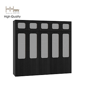 [Happy Home Furniture] MEYDAN, Tủ quần áo 2m4x2m2 cánh mây, 240cm x 58cm x 220cm ( DxRxC), TCM_052