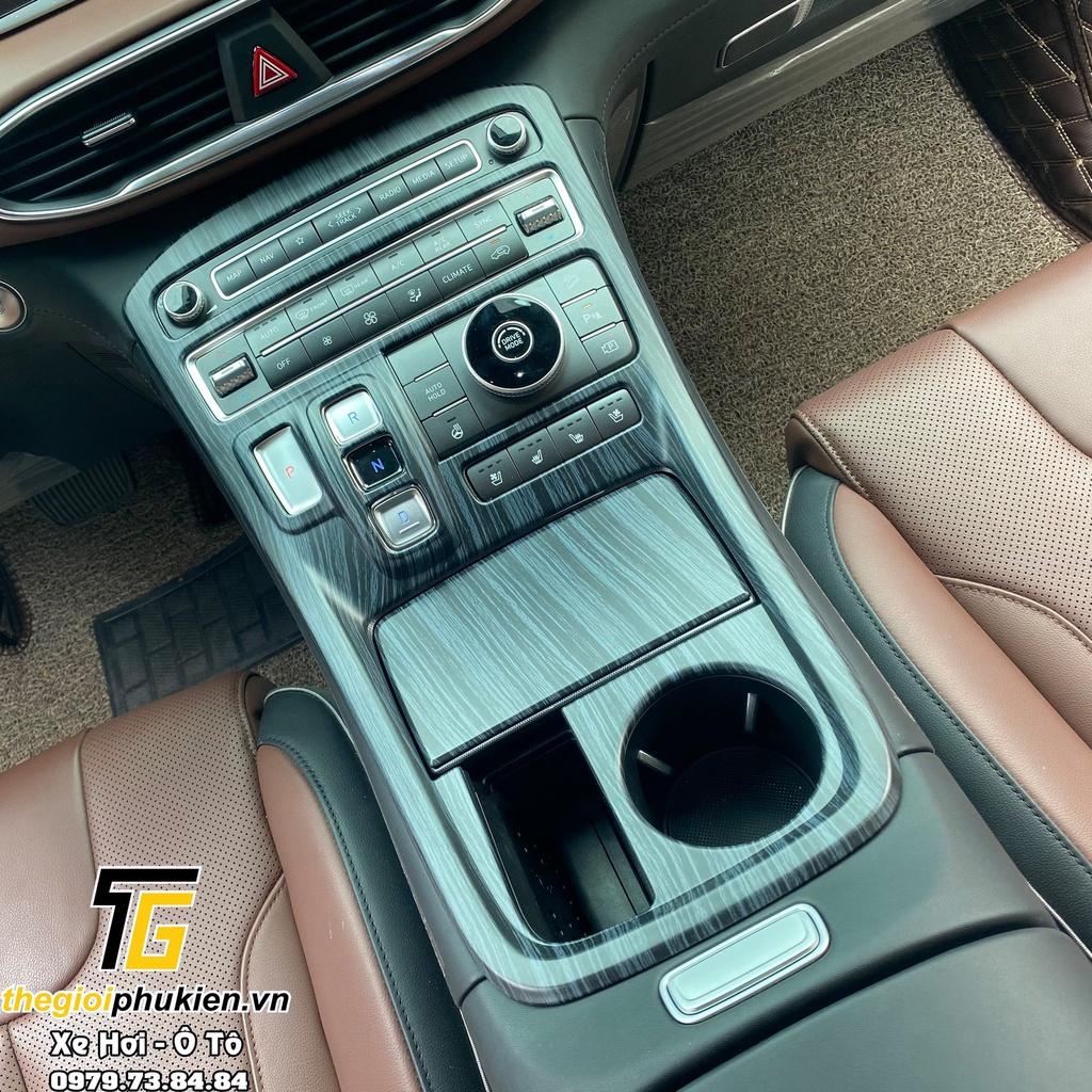 Ốp chống xước nội thất vân đá Hyundai Santafe 2021 Cao cấp