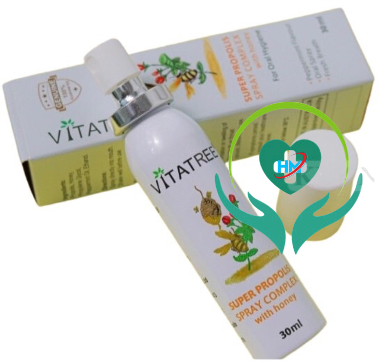 Xịt họng keo ong Vitatree Super Propolis Spray complex with honey , chai 30ml, nhập khẩu Úc