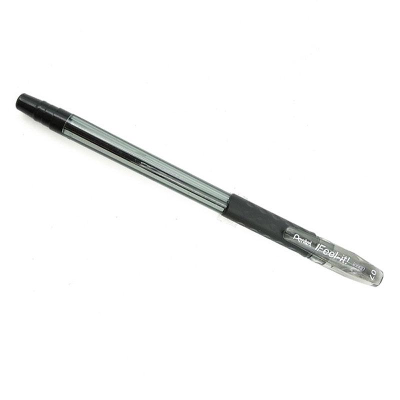 Bút Bi Nắp Đậy Pentel 0.7 BX487 - Màu Đen