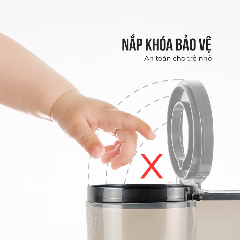 Máy ép chậm Elmich JEE - 1855OL, công suất 240W, ống tiếp nguyên liệu rộng 83mm, độ ồn cực thấp 55 dB - Hàng chính hãng (New)