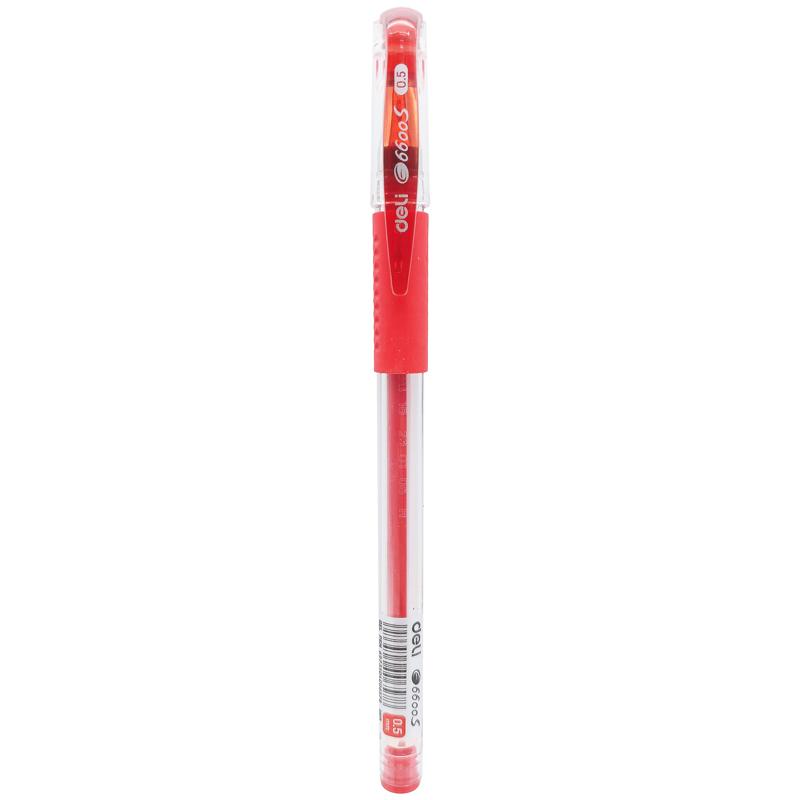 Bút Gel 0.5 mm - Deli E6600S-DO - Mực Đỏ