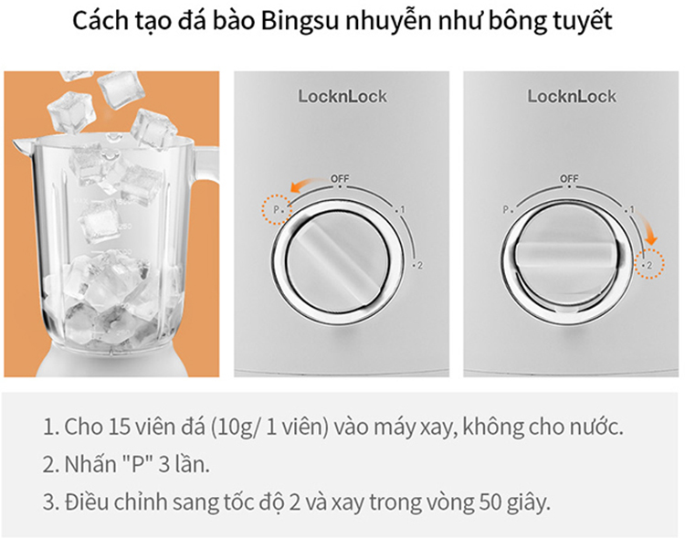 Máy xay sinh tố Locknlock Multi Blender EJM416WHT (800W) - Hàng chính hãng