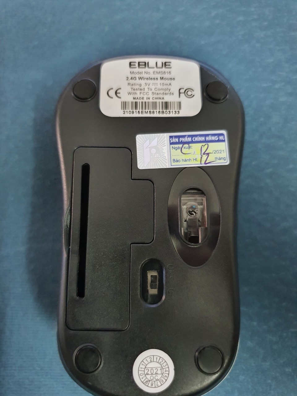 Mouse chuột ko dây Eblue EMS816 1600dpi - Hàng chính hãng