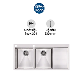 Chậu Rửa Chén Carysil VN-D200 - Inox 304 - Hàng Chính Hãng