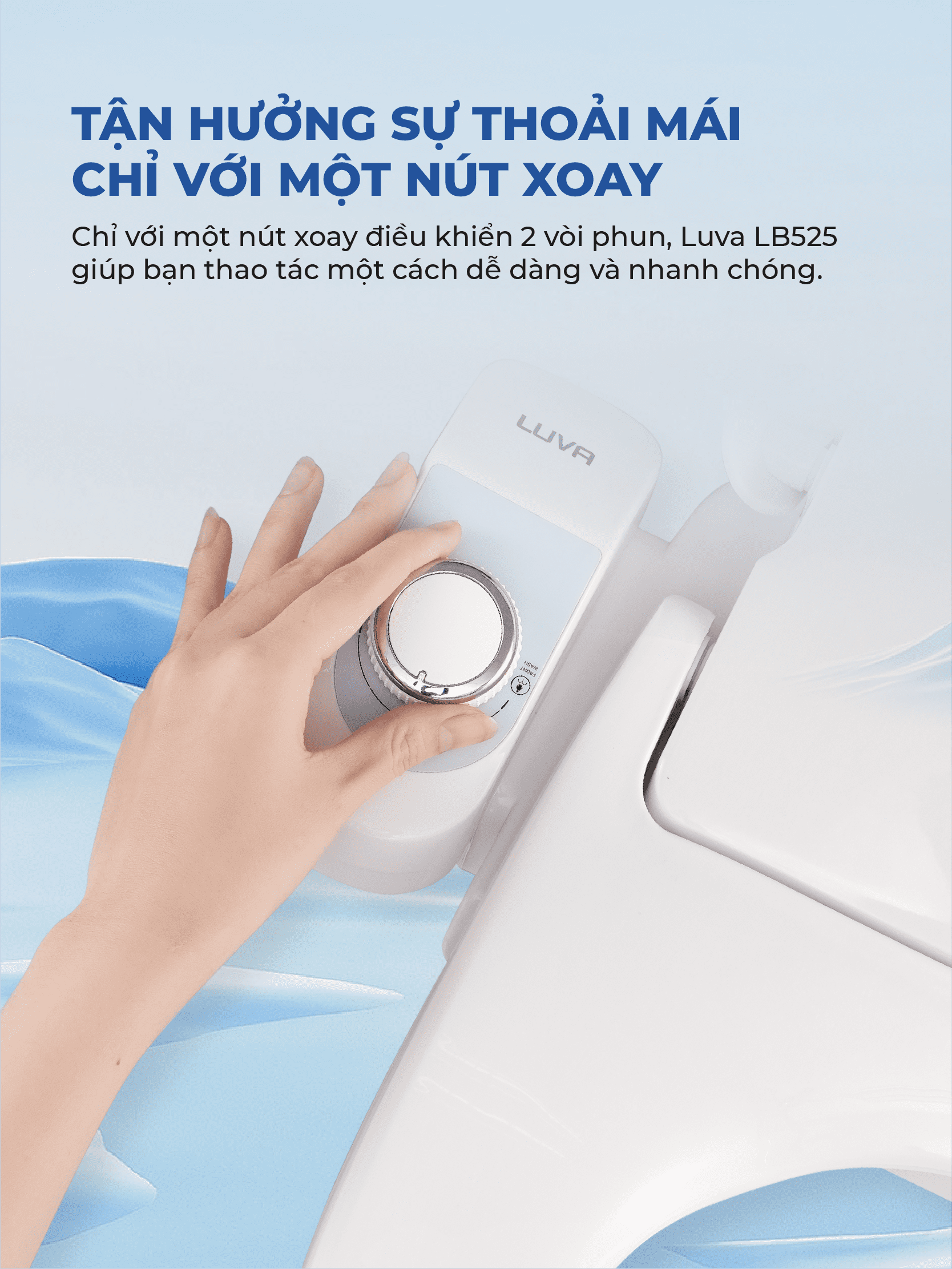 Nắp Bồn Cầu Thông Minh LUVA LB525 Xuất Hàn Quốc, BH 3 năm Đổi Lỗi 100 Ngày, Công Nghệ Hàn Siêu Âm