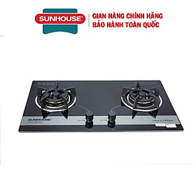 Bếp gas âm kính Sunhouse SHB8836, Mặt kính cường lực siêu bền, Có cảm biến tự động ngắt gas, Hàng chính hãng - Bảo hành 24 tháng tại nhà