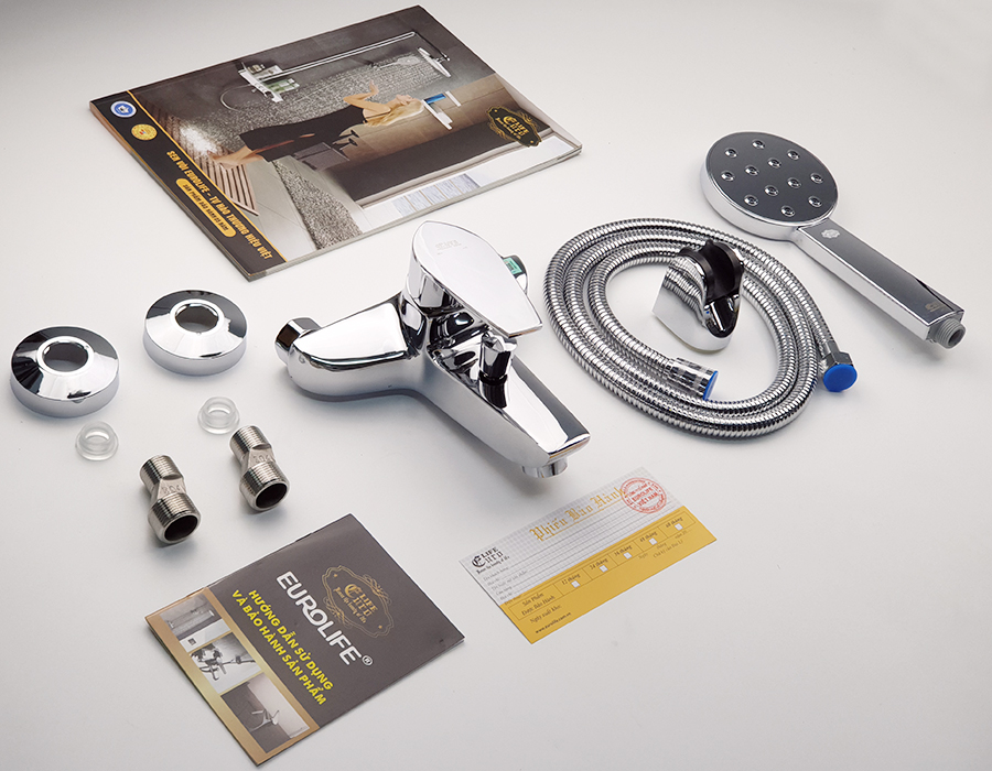 Củ Sen Nóng Lạnh Đồng Mạ Chrome Eurolife EL-SUN 01 (Trắng Bạc)