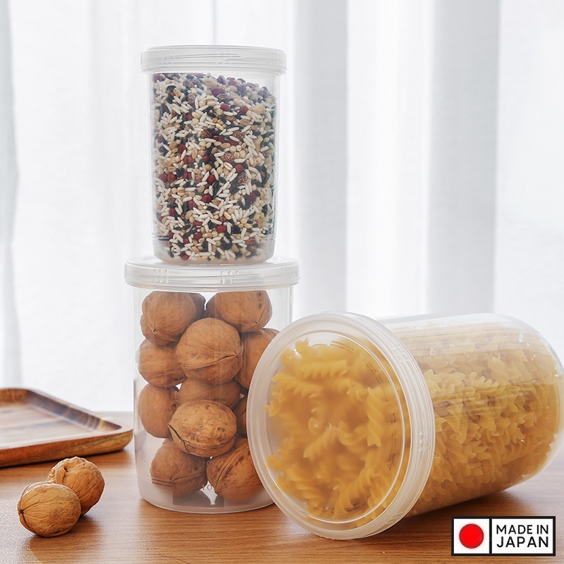 Hộp nhựa đựng thực phẩm nắp vặn dáng tròn Sanada 1000ml & 1800ml