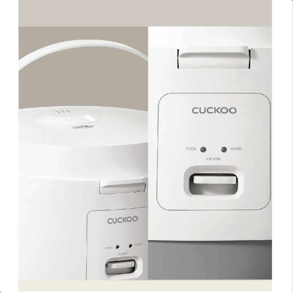 Nồi cơm điện Cuckoo 1.8L CR-1095 màu trắng- Công nghệ nhiệt 3D - bản quốc tế tiếng Anh - Hàng chính hãng CuckooVina