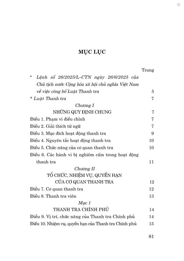 Luật thanh tra 2025
