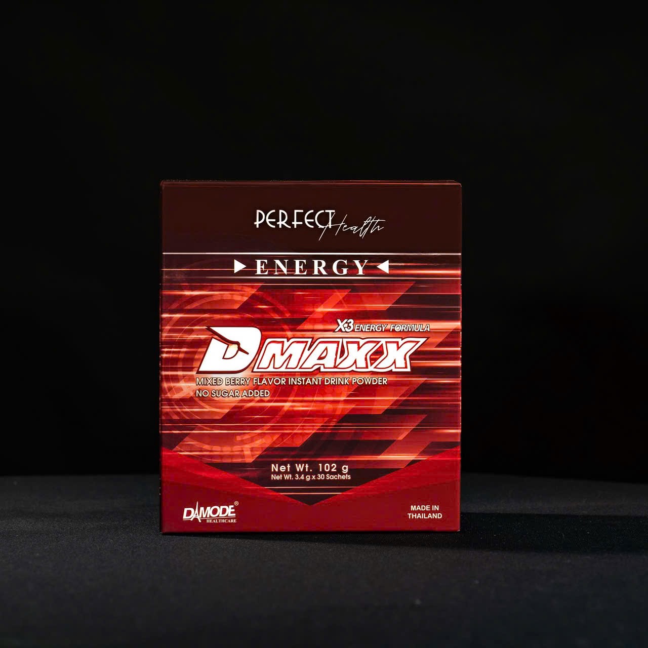 DMAXX thức uống bổ sung vitamin năng lượng không đường DAMODE 25 gói dùng thử màu đỏ