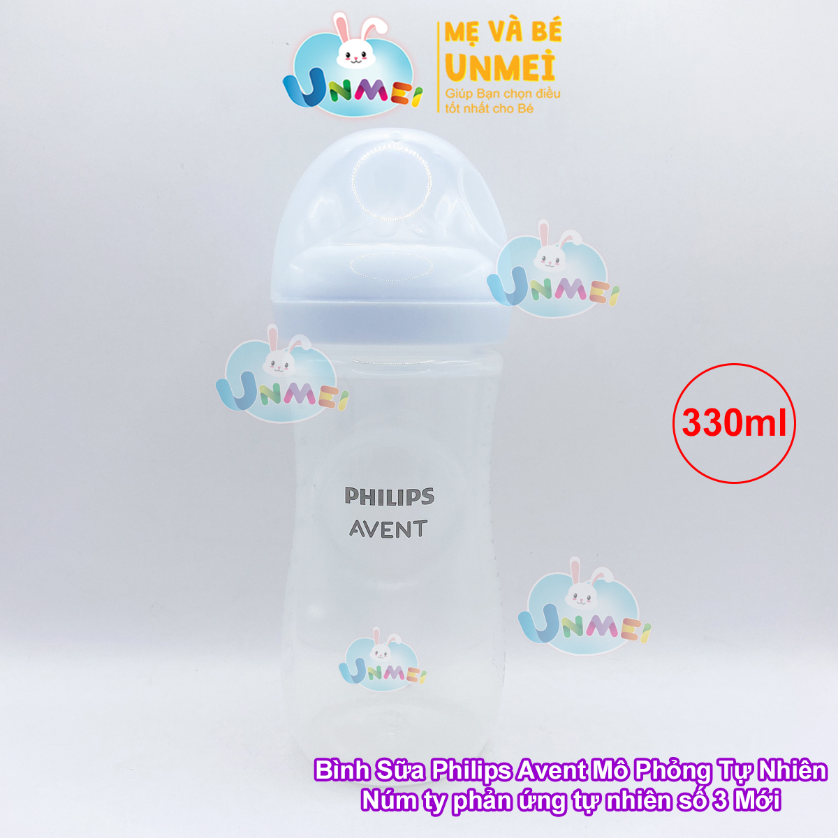 Bình sữa mô phỏng tự nhiên mới hiệu Philips Avent cho trẻ từ 3 tháng tuổi (330ml-đơn)_SCY906.01