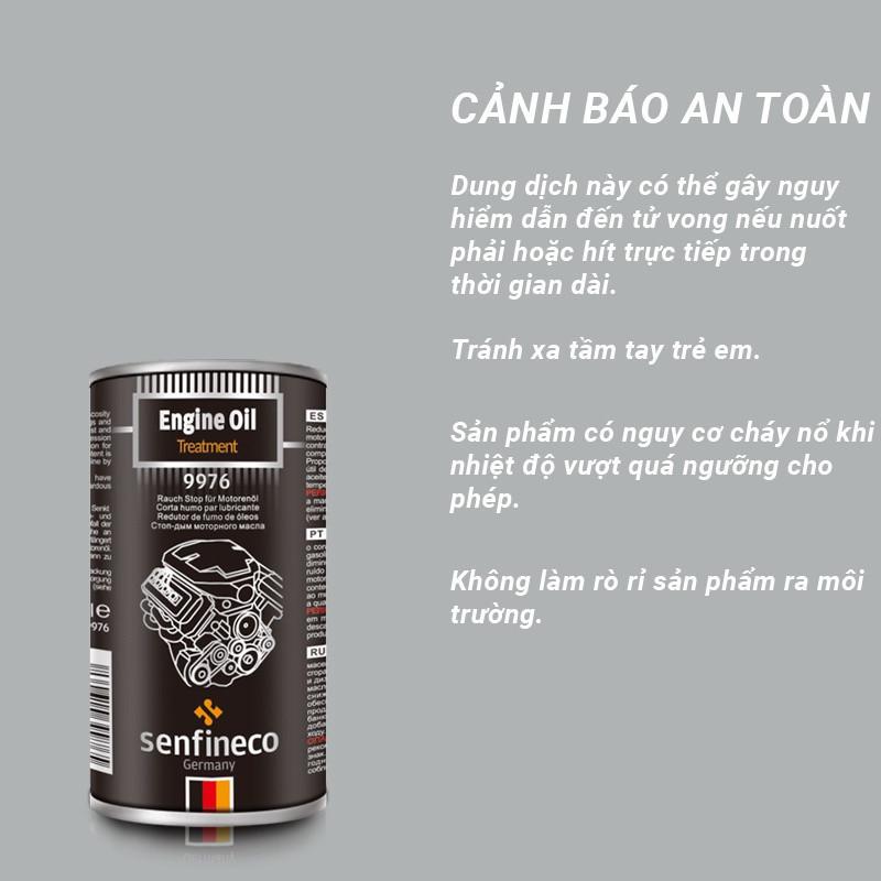 Phụ Gia Ổn Định Dầu động cơ Senfineco Engine Oil Treatment 9976 300ml cho động cơ xăng và dầu diesel