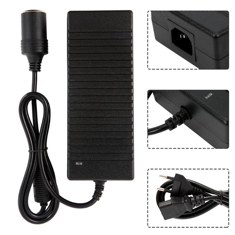 Bộ đổi nguồn điện 220V-12V đầu ra tẩu sạc ô tô, công suất lớn 120w , 12v -10a, phích cắm 2 chân loại tốt