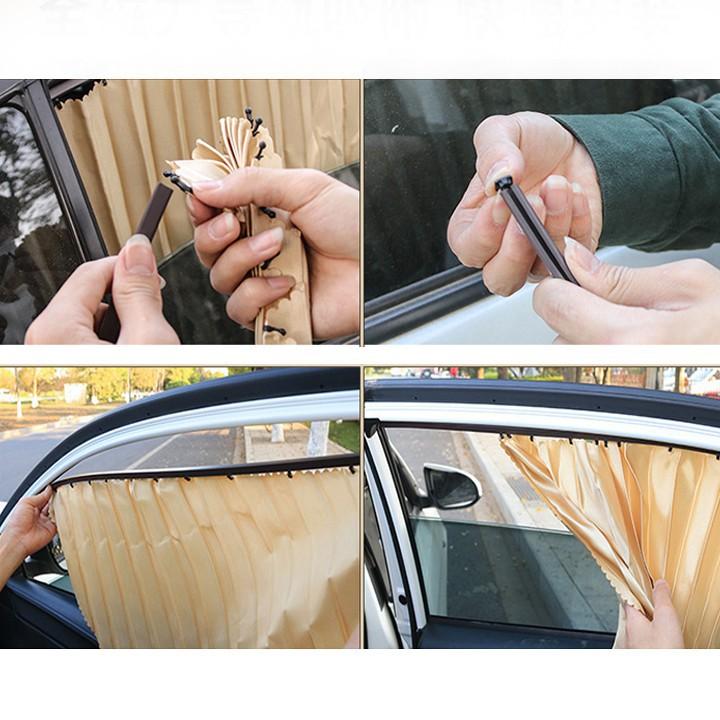 Rèm vải che chắn nắng xe ô tô Chevrolet Cruze Cao Cấp gắn nam châm keo 3M