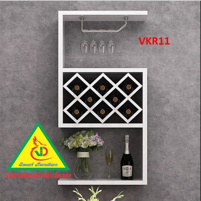 Kệ treo tường bằng gỗ, KHÔNG KÈM giá treo ly VKR11 - Nội thất lắp ráp