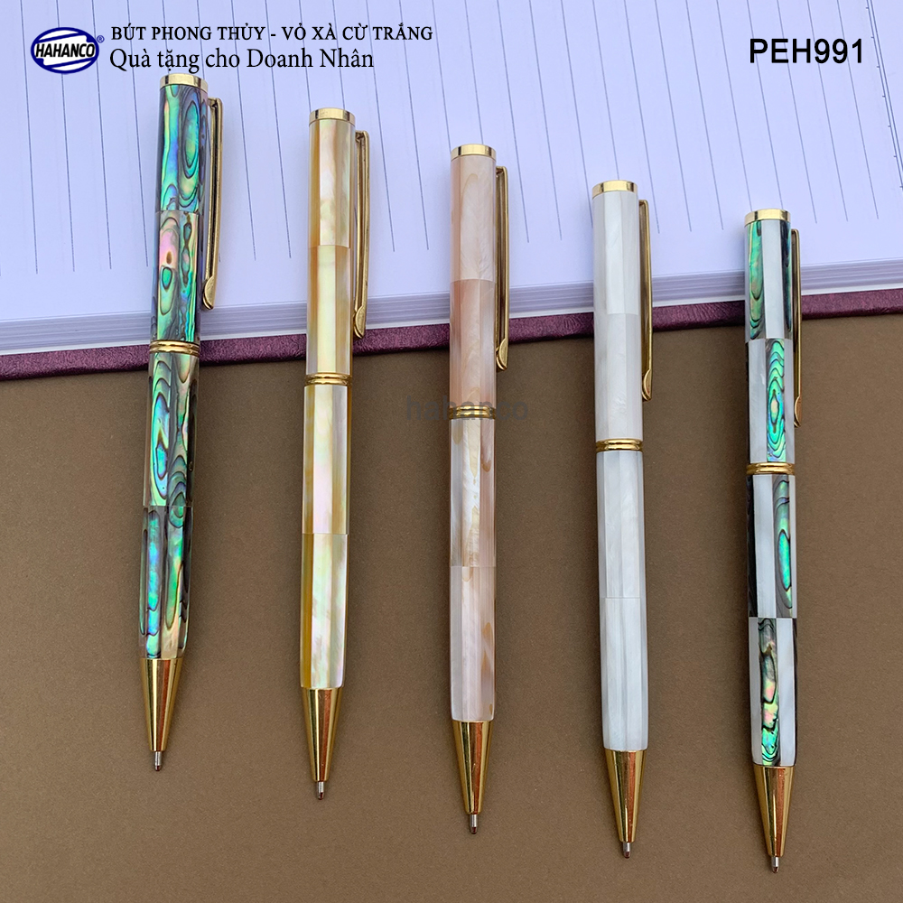 Bút ký phong thủy khảm ốc biển cao cấp (Đủ màu) Món quà vô giá đầy ý nghĩa (PEH991) Đem lại may mắn, tài lộc cho người sở hữu - HAHANCO