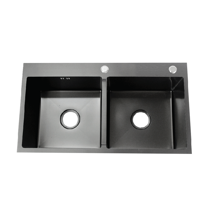 Combo chậu rửa chén inox 304 nano vòi nước rửa chén inox 304 nano kháng khuẩn kích thước 8245 kèm rổ inox bộ xả chậu