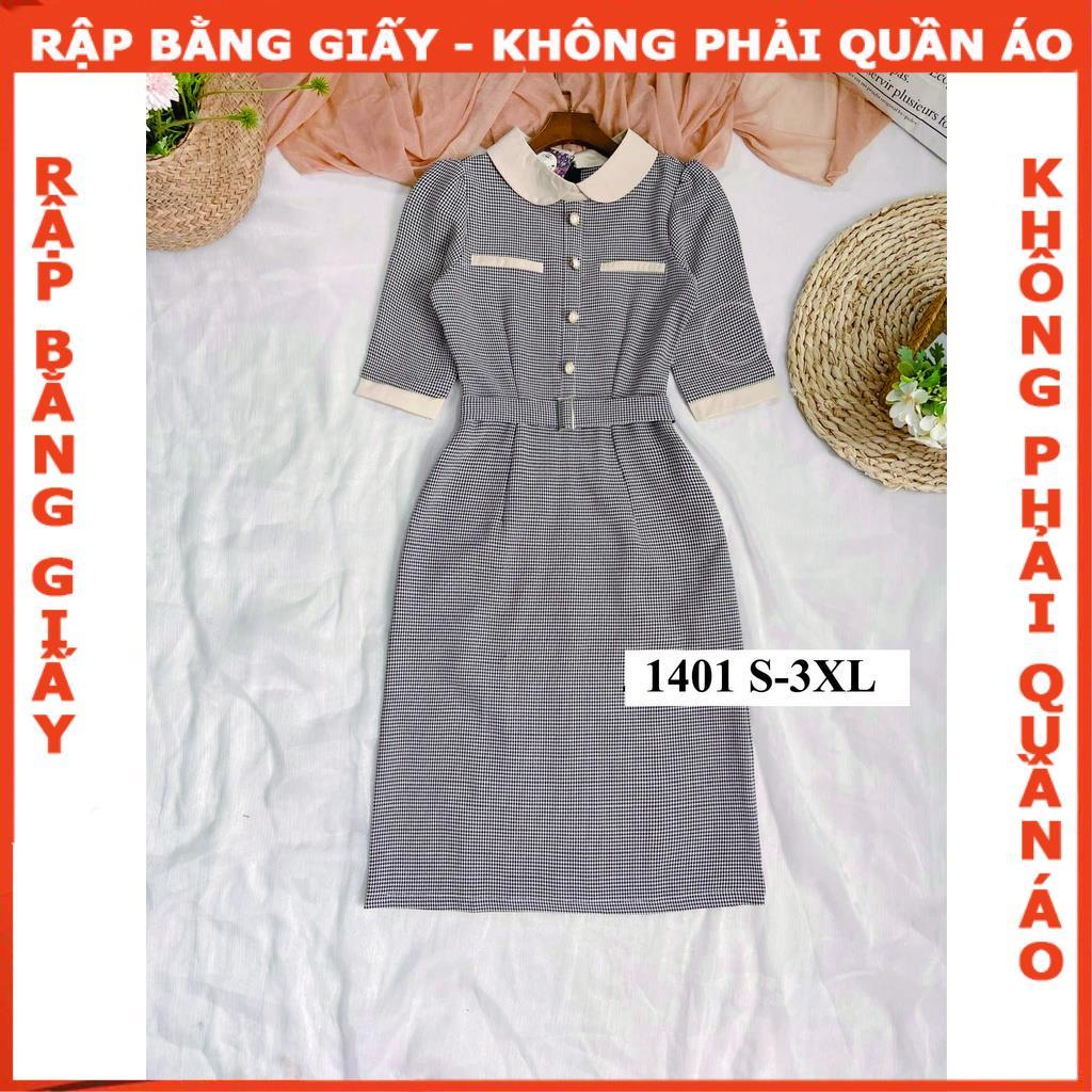 Rập giấy A0 mã 1401 - đầm sơ mi (BẢN VẼ)