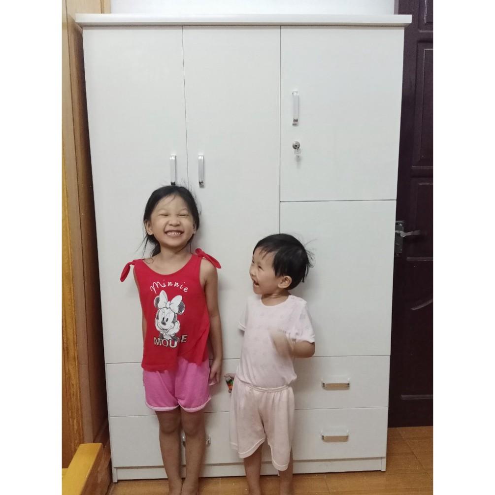 Tủ nhựa 6 cánh 2 kéo Jang Mi