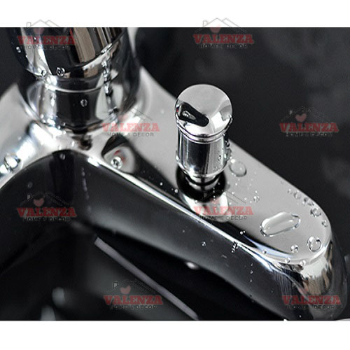 Bộ vòi sen tắm nóng lạnh Valenza 3404 chất liệu đồng thau mạ crom kèm đầy đủ bát sen tắm táp, dây sen tắm inox, cài sen, chân sen-Nước chảy mạnh