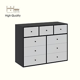 HAPPY FURNITURE , Tủ lưu trữ 9 ngăn kéo - KALA, THK_301 , 110cm x 45cm x 84cm DxRxC