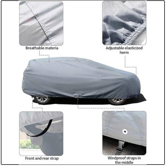 Bạt phủ ô tô chất liệu vải không dệt cao cấp thương hiệu MACSIM dành cho hãng xe ô tô 7 chỗ Ford Everest màu ghi