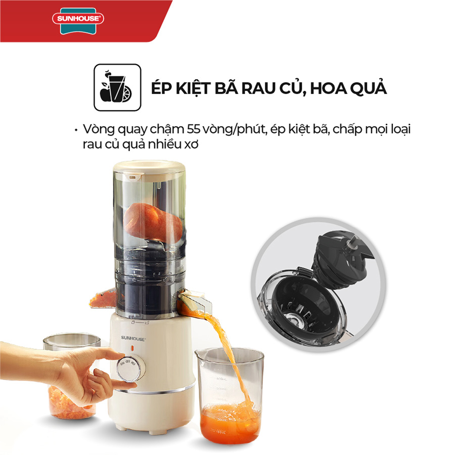 Máy ép chậm Sunhouse Mama SHD5515 600ml - Hàng chính hãng