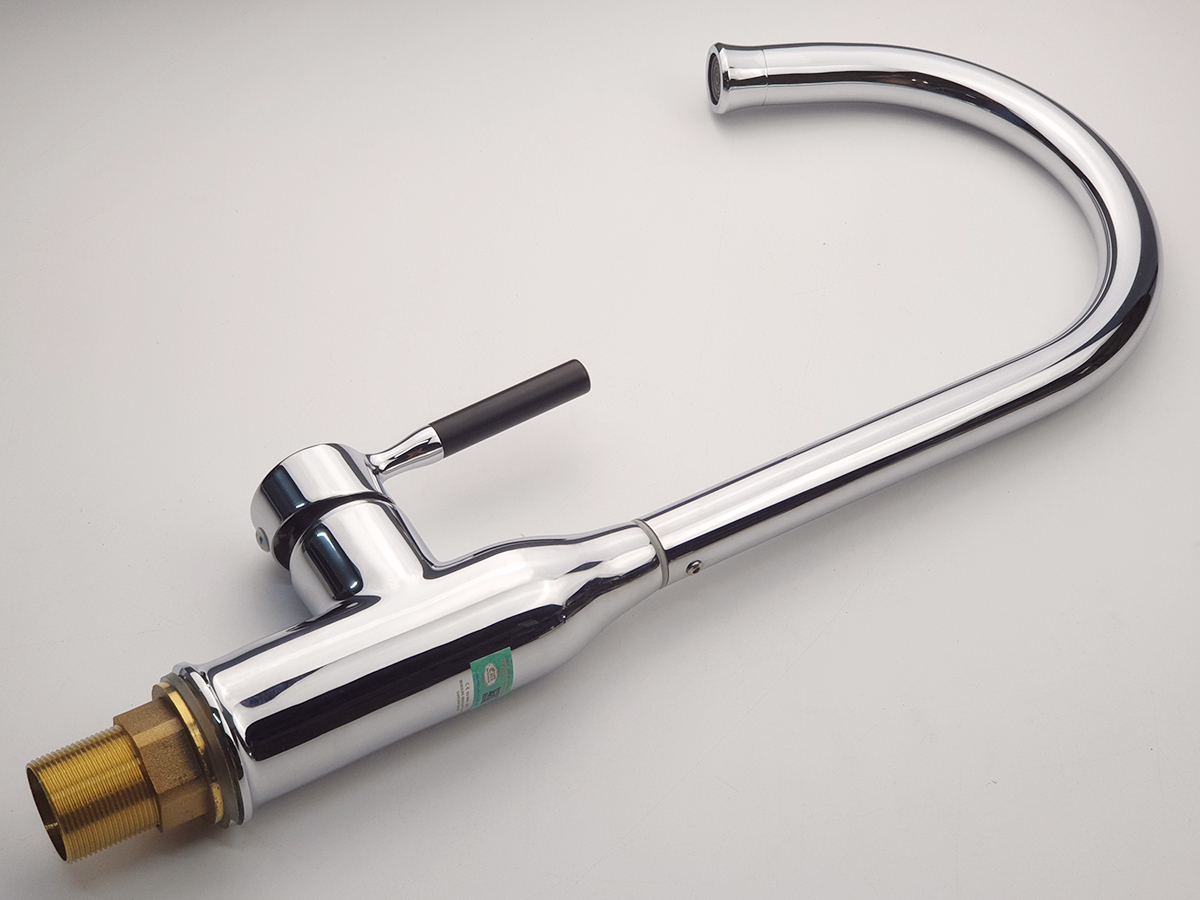 Vòi rửa chén nóng lạnh Đồng mạ Chrome Eurolife EL-KM04 (Trắng bạc)