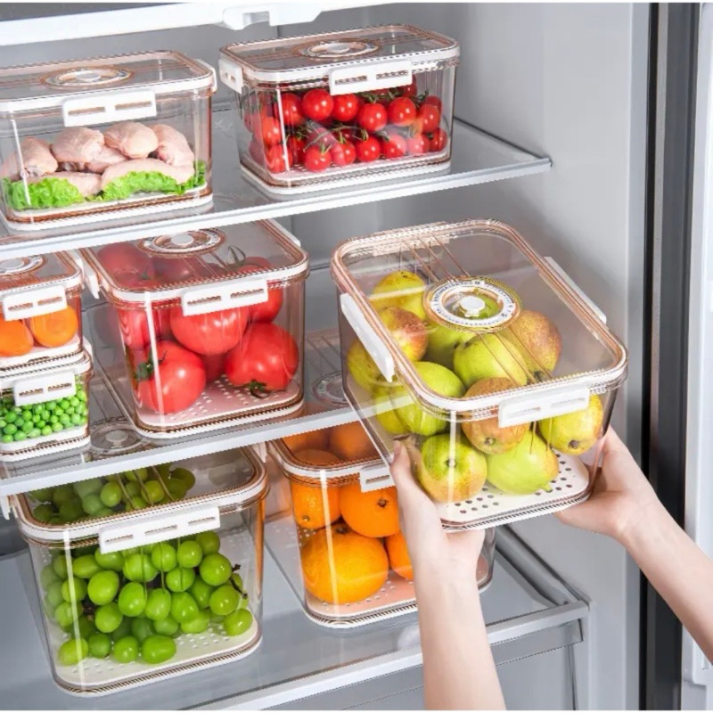 BỘ 3 HỘP THỰC PHẨM CHỮ NHẬT CAO CẤP KHÓA GÀI VIỆT NHẬT HOKORI - Hàng chính hãng (Giao màu ngẫu nhiên)