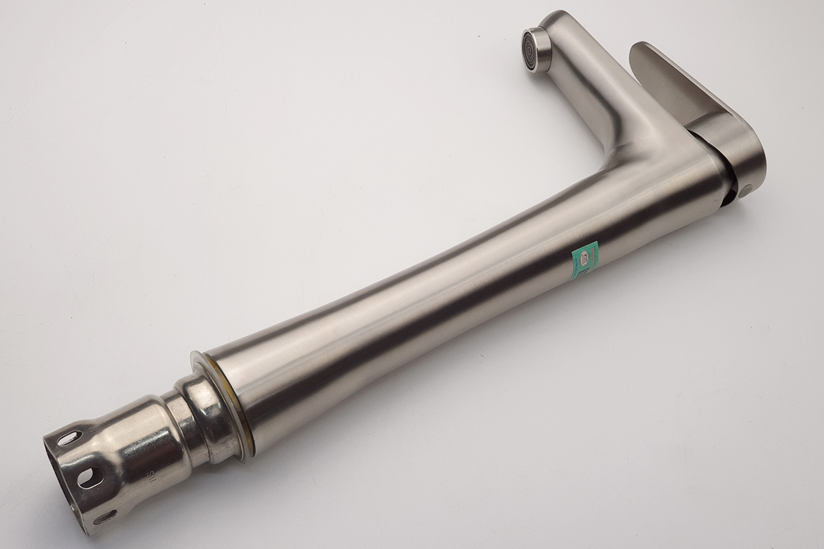 Vòi lavabo điếu nóng lạnh, Inox SUS 304 Eurolife EL-T023 (Trắng vàng )